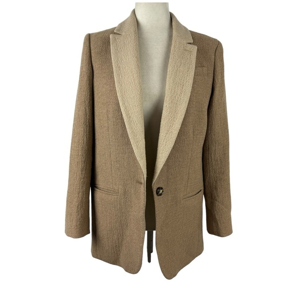 J. Crew Alfie blazer with contrast collar in Italian cotton-wool Size 4 Career - Picture 16 of 16